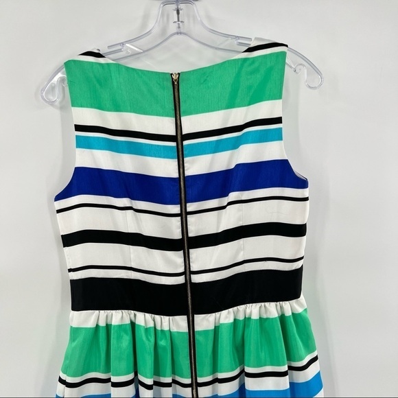 Red Saks Fifth Avenue Blue white striped dress size 8 - Picture 5 of 9